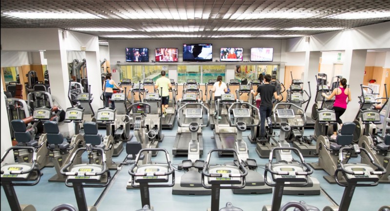 Interno della palestra Sportsman Club Milano